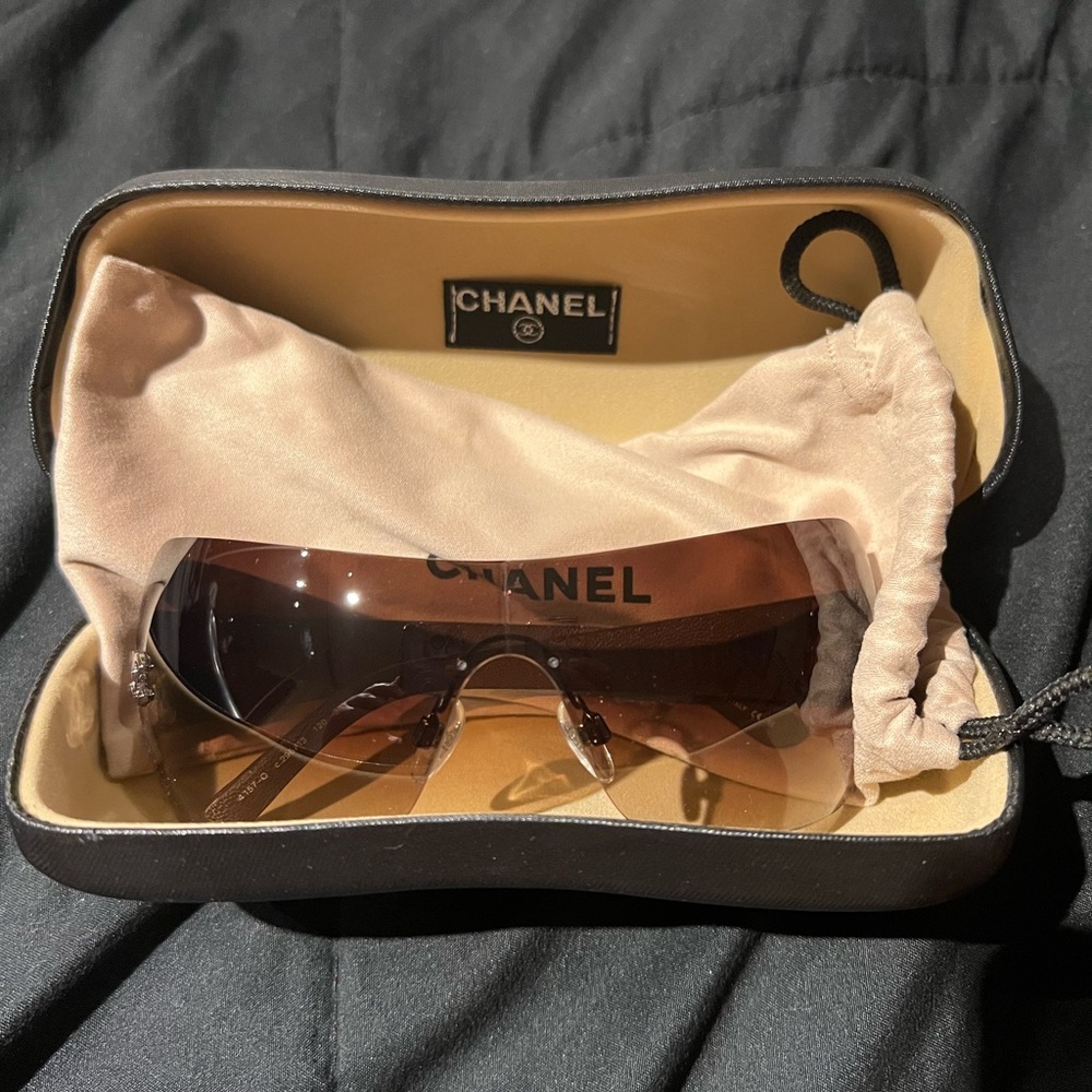 Authentic Chanel 4157Q Shield Sunglasses